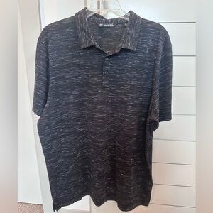 Travis Mathew Golf Polo Shirt Black White XL like new